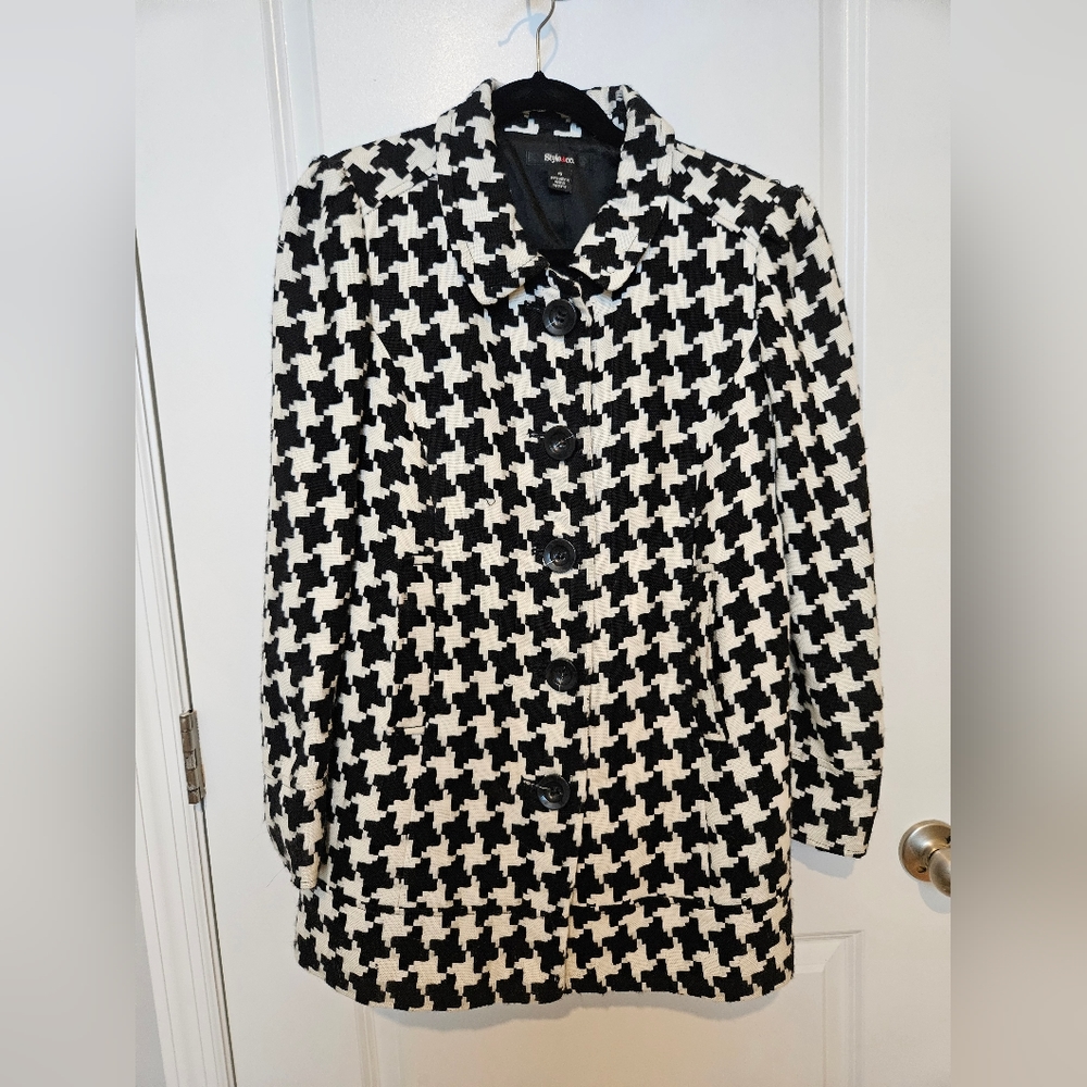 Style & Co houndstooth jacket size 10